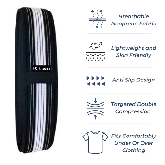 Infographic showing sciatica relief benefit zones