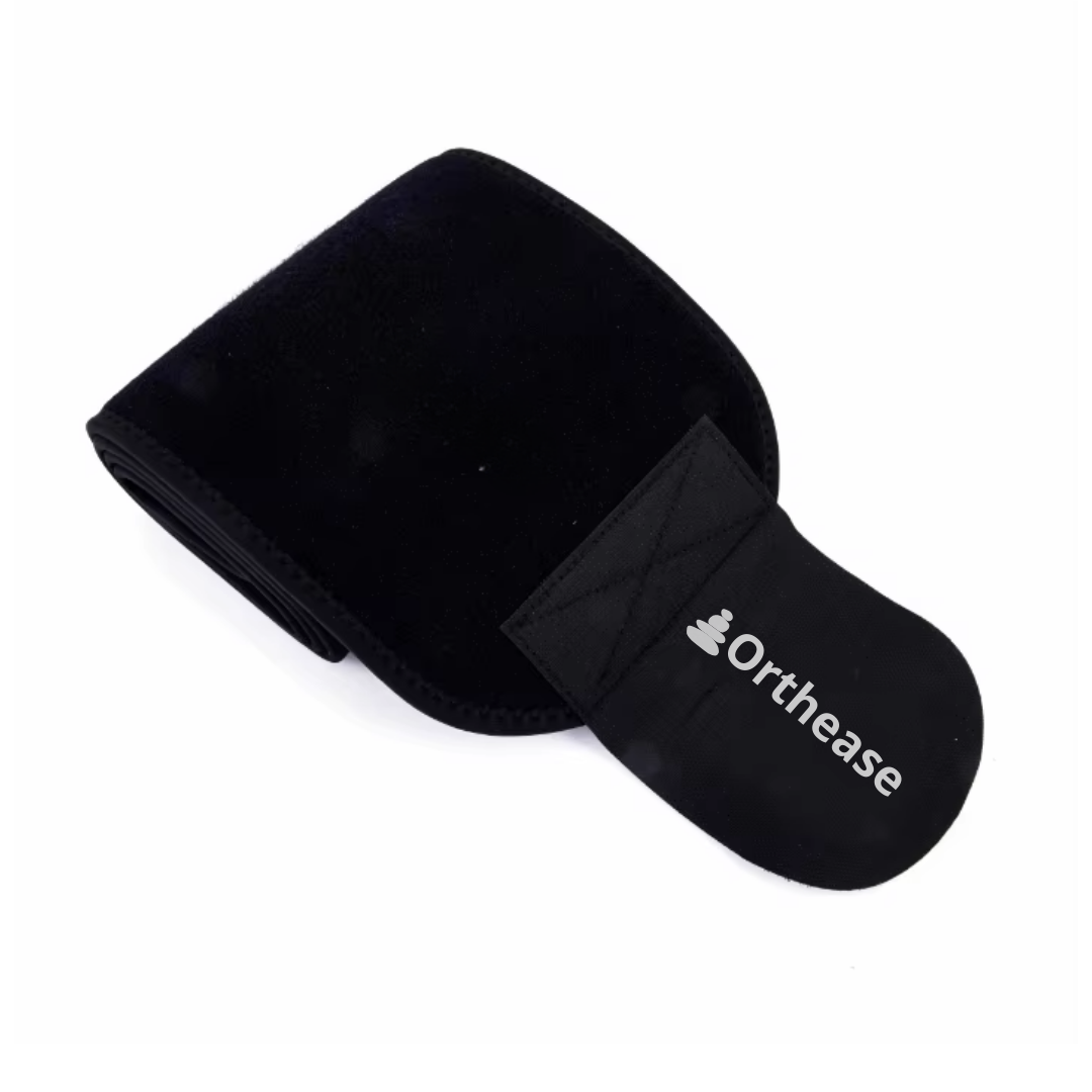 Orthease sweat wrap rolled up showing compact storage and Velcro section

